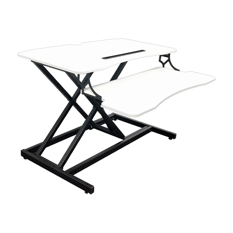RXD1-2 Med tangentbordsbricka Monitor Riser Chipboard Desktop Pneumatisk höjdjusterbar stående skrivbordsomvandlare